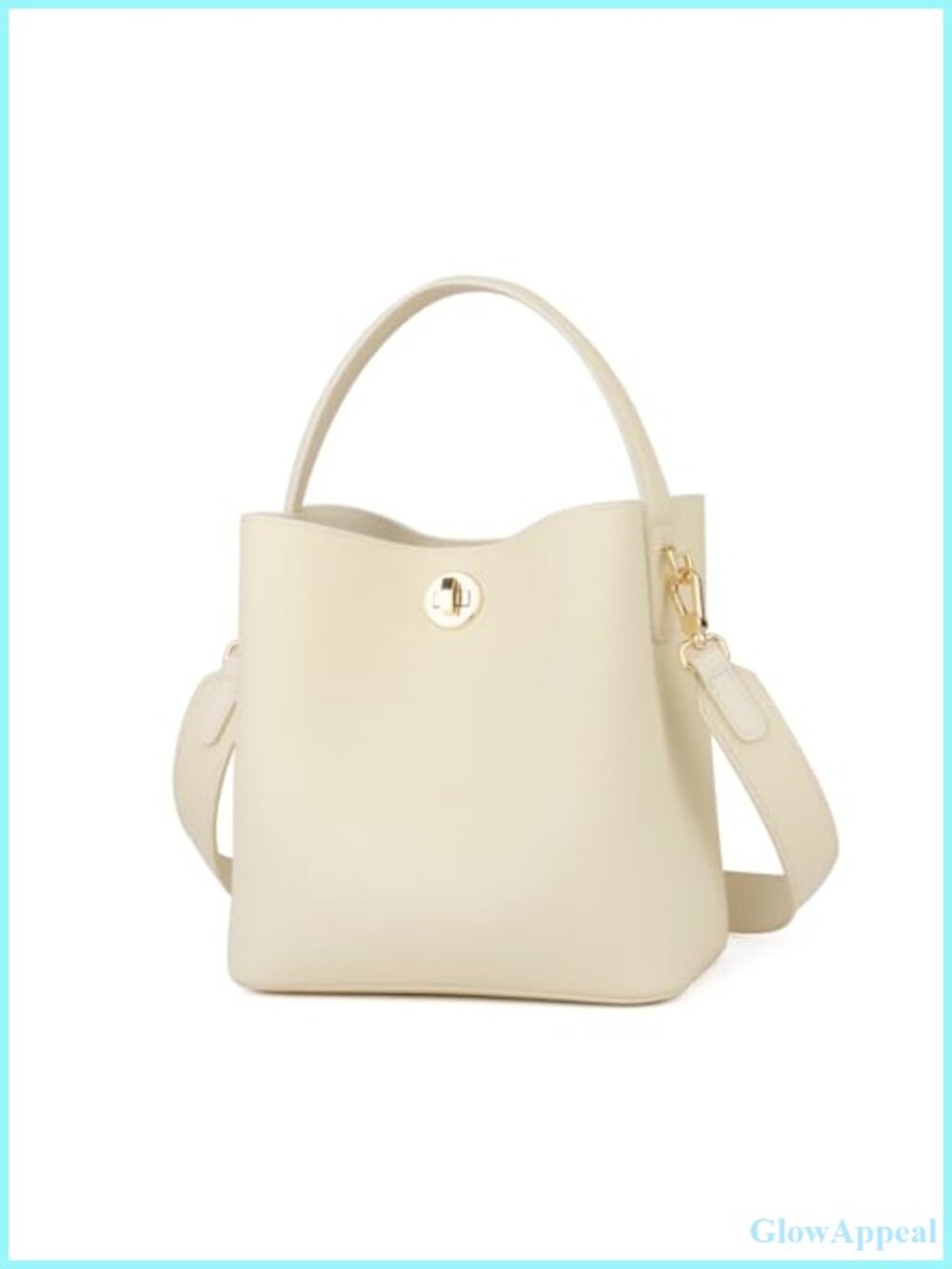 Genuine Leather Bucket Tote Bag Handbag Crossbody
